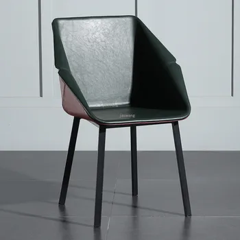 Современные обеденные стулья, Минималистичный стул для домашней кухни, столовой со спинкой, Индивидуальность, Скандинавская мебель, Модный стул для отдыха CN
