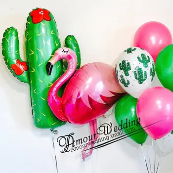 1 шт Листья Фрукты Солнце Воздушный шар из фольги Гавайский тропический Луау Праздничные принадлежности Форма Воздушные шары для летней вечеринки на День рождения