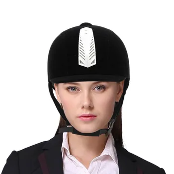 Профессиональный шлем для верховой езды, удобная бархатная шляпа для верховой езды, шлемы для верховой езды, Легкий Черный Унисекс