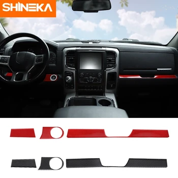 Внутренняя отделка из мягкого углеродного волокна SHINEKA, Центральная консоль, Подлокотник второго пилота, наклейки для Dodge Ram 2010-2015, Аксессуары