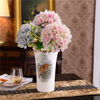 Керамическая настольная ваза, Фарфоровый сосуд для цветов из костяного фарфора, свадебные подарки, подарочная коробка, упаковка, украшение для дома, роскошь
