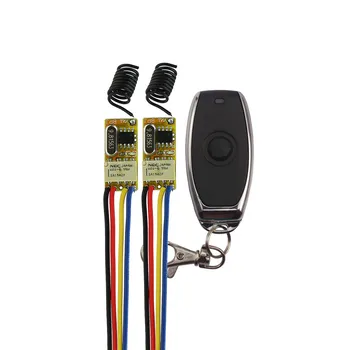 Система контроля доступа к микро-дверям постоянного тока 3,7 В-12 В, мини-беспроводная электрическая кнопка блокировки управления малым объемом, 2 шт. Приемник + передатчик