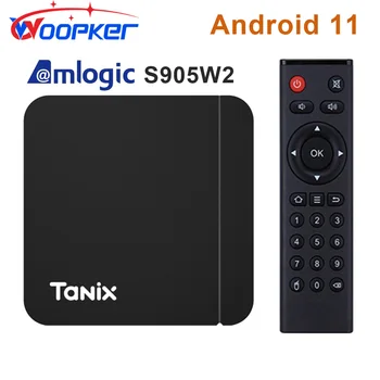 Woopker Tanix W2 Smart TV Box Android 11 S905W2 2,4 G 5G Двойной Wifi 100M Bluetooth TVBOX 4K Медиаплеер Телеприставка